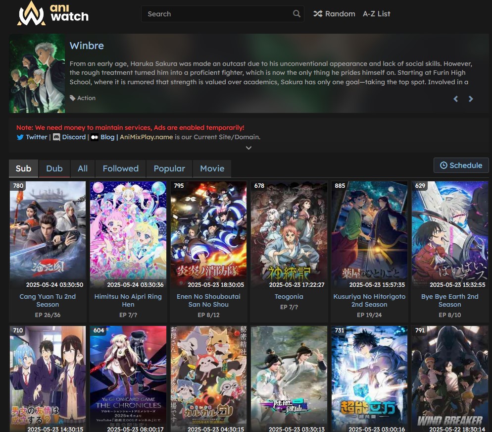 Aniwatch Poster – Stream Upcoming Anime in HD